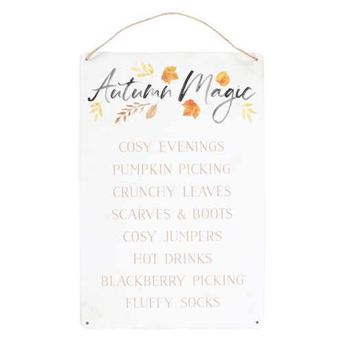 AUTUMN MAGIC METAL HANGING SIGN