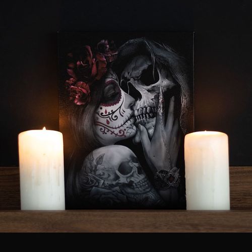 19X25CM DEAD KISS CANVAS PLAQUE BY SPIRAL DIRECT - LAST CHANCE