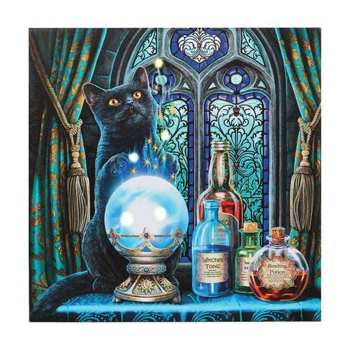 THE WITCHES APPRENTICE LIGHT UP CANVAS PLAQUE BY LISA PARKER