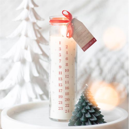 WHITE VANILLA ADVENT PILLAR CANDLE
