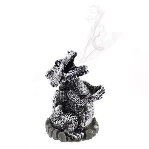 SILVER DRAGON INCENSE CONE HOLDER