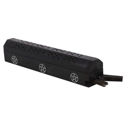 PENTAGRAM WOODEN BLACK PEPPER INCENSE BOX SET