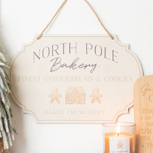 NORTH POLE BAKERY HANGING SIGN