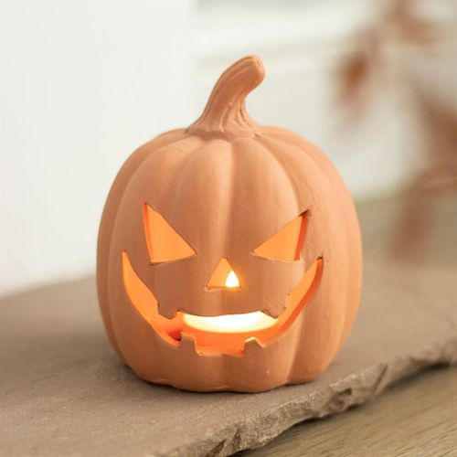 12.5CM TERRACOTTA PUMPKIN ORNAMENT