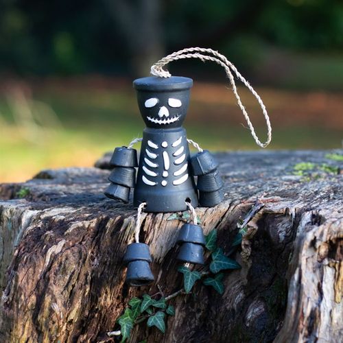 SKELETON TERRACOTTA POT MAN