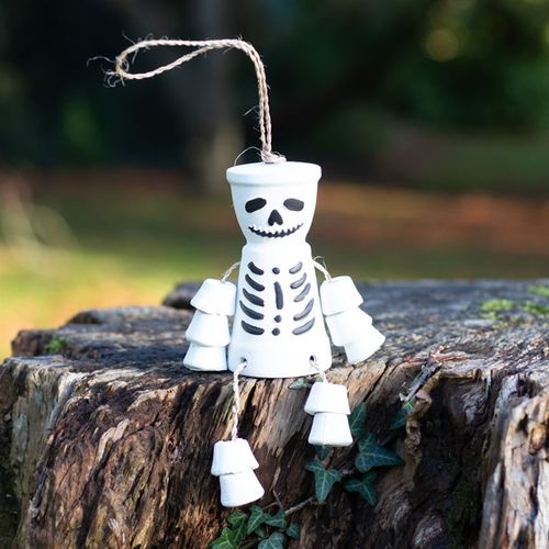 SKELETON TERRACOTTA POT MAN