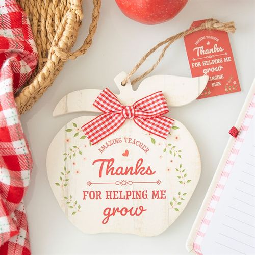 Thanks for Helping Me Grow Apple Hanging Decoration