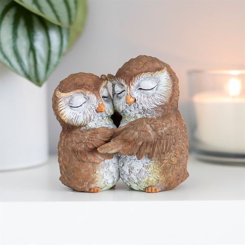 BIRDS OF A FEATHER OWL COUPLE ORNAMENT