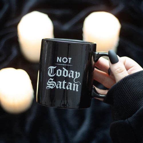 NOT TODAY SATAN MUG