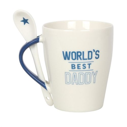 WORLD'S BEST DADDY CERAMIC MUG AND SPOON SET