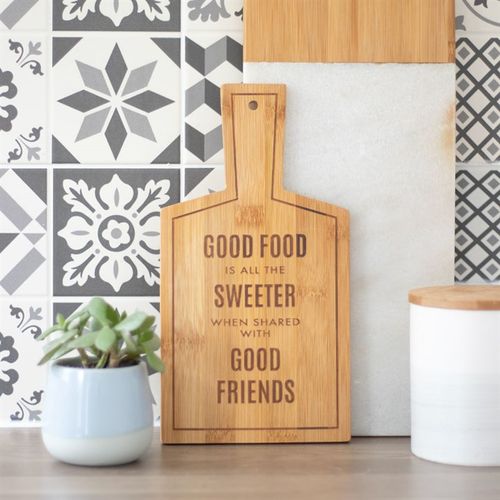 SWEETER WHEN SHARED BAMBOO SERVING BOARD
