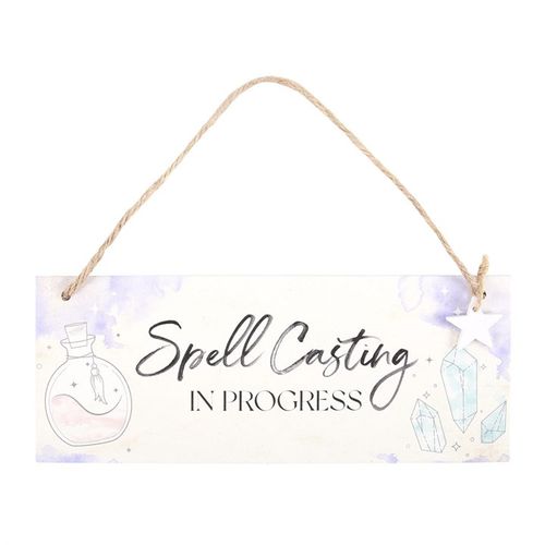 SPELL CASTING IN PROGRESS HANGING SIGN