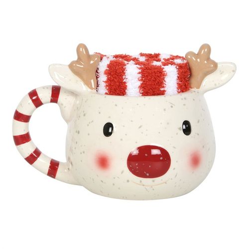 RUDOLPH REINDEER MUG AND SOCKS SET