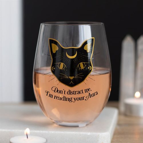 READING YOUR AURA STEMLESS WINE GLASS - LAST CHANCE