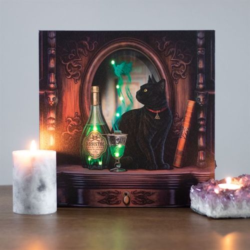 ABSINTHE LIGHT UP CANVAS PLAQUE BY LISA PARKER