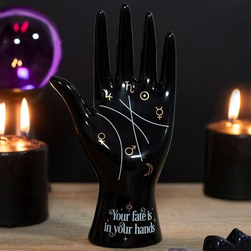 CERAMIC PALMISTRY HAND ORNAMENT