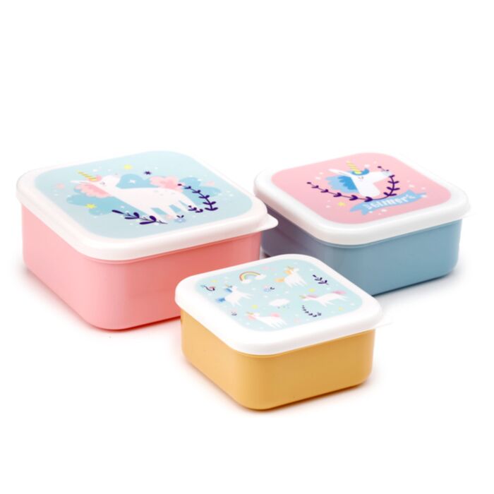 Set of 3 Lunch Box S/M/L Unicorn Magic
