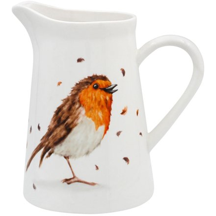 Classic Robins Jug Vase, 15cm