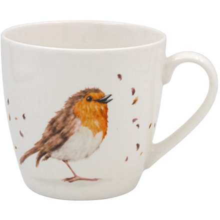 Robins Ceramic Mug, 13cm