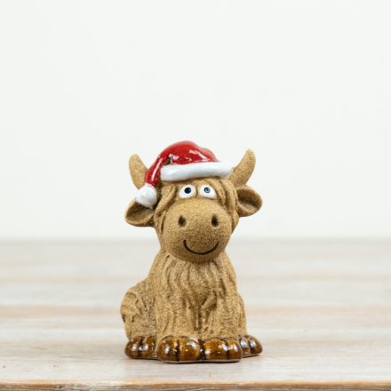Little Lookers 10cm Rosy Eyes Highland Cow Ornament