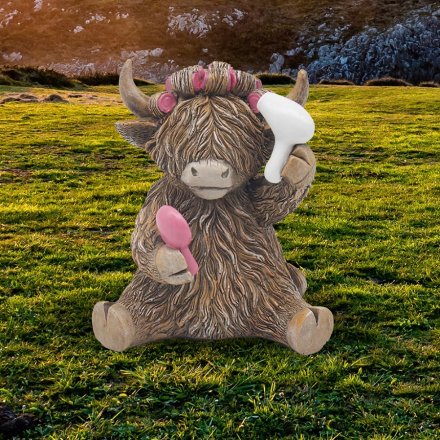 Highland Cow Hairdo Ornament