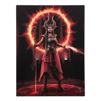 19x25cm Fire Element Sorceress Canvas Plaque by Anne Stokes - LAST CHANCE