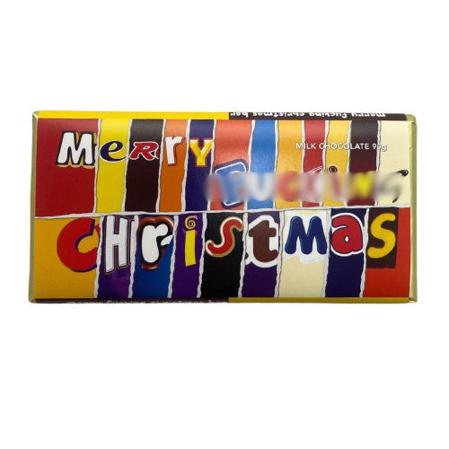 Merry F**k*ng Christmas Large Milk Chocolate Bar 90g