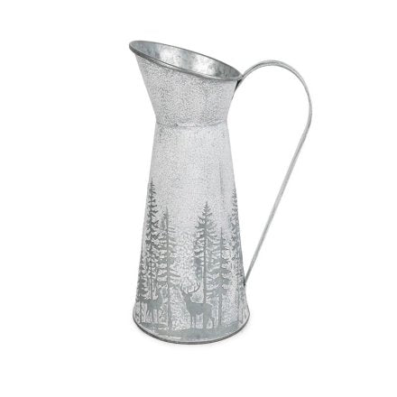 Snowy Forrest Metal Jug, 26.5cm