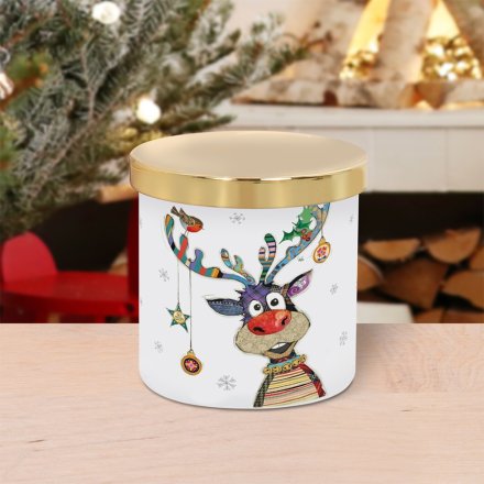Xmas Bug Art Rudolph Candle