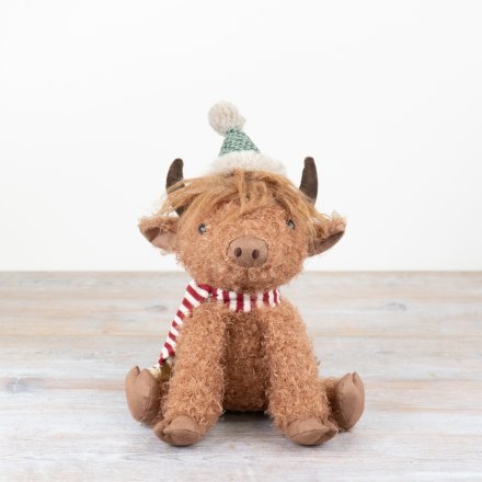Sitting Highland Cow Deco, 42cm