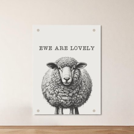 Ewe are lovely Metal Sign, 20cm