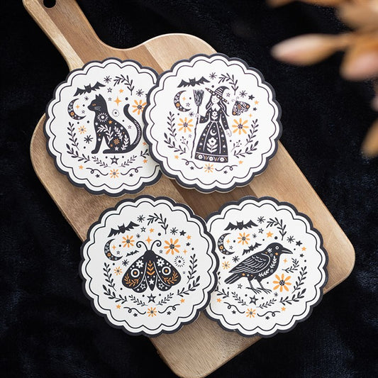 Frightful Folk Coaster Set