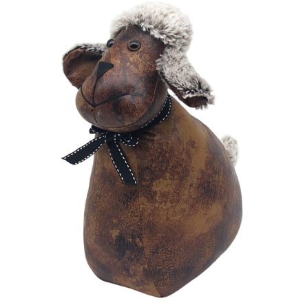 Faux Leather Sheep Doorstop