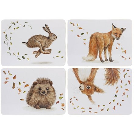 Set of 4 Wildlife Placemats 29cm