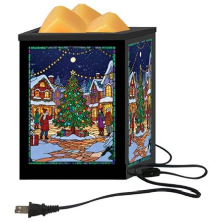 Christmas Scene Aroma Lamp, 15cm