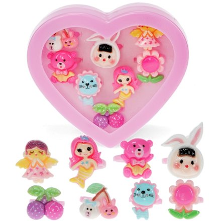 Heart Box Rings, 9.4cm