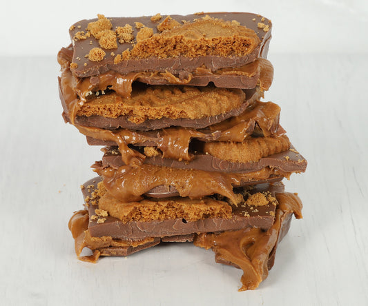 Biscotti Bliss Milk Chocolate Stuffed Slab