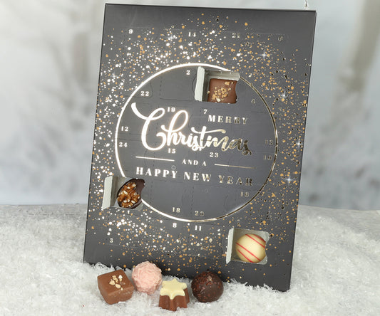 Luxury Merry Christmas Chocolate Advent Calendar for Adults