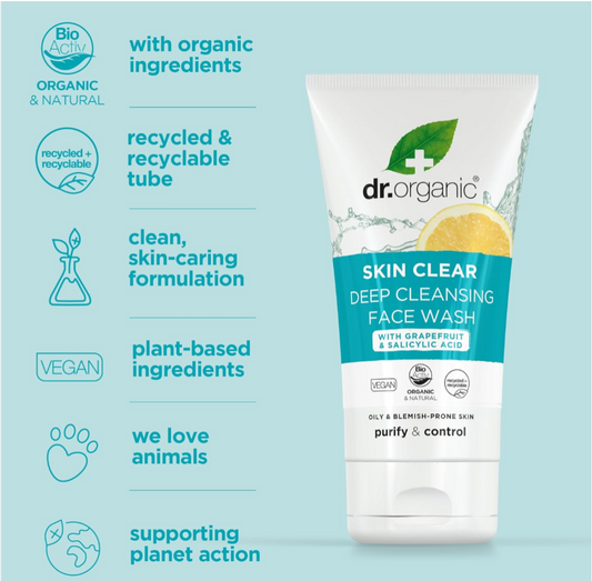 Dr Organic Skin Clear Face Wash