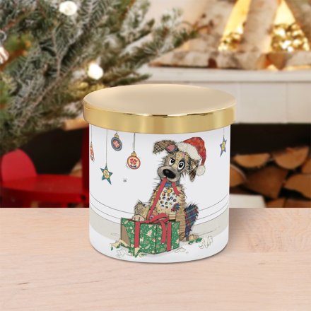 Bug Art Xmas Mutt Candle