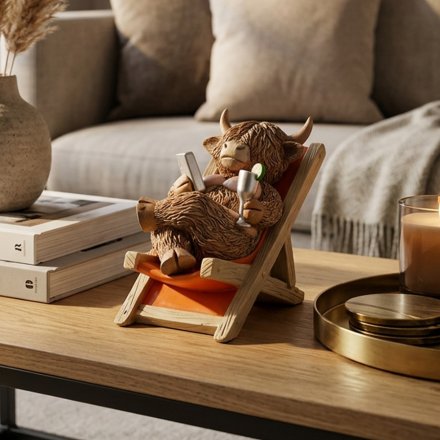Highland Cow Deck Chair Deco