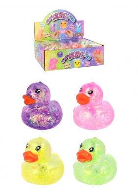 Sparkly Duck Squeeze Toy with Sugar/Maltose Filling (6cm)