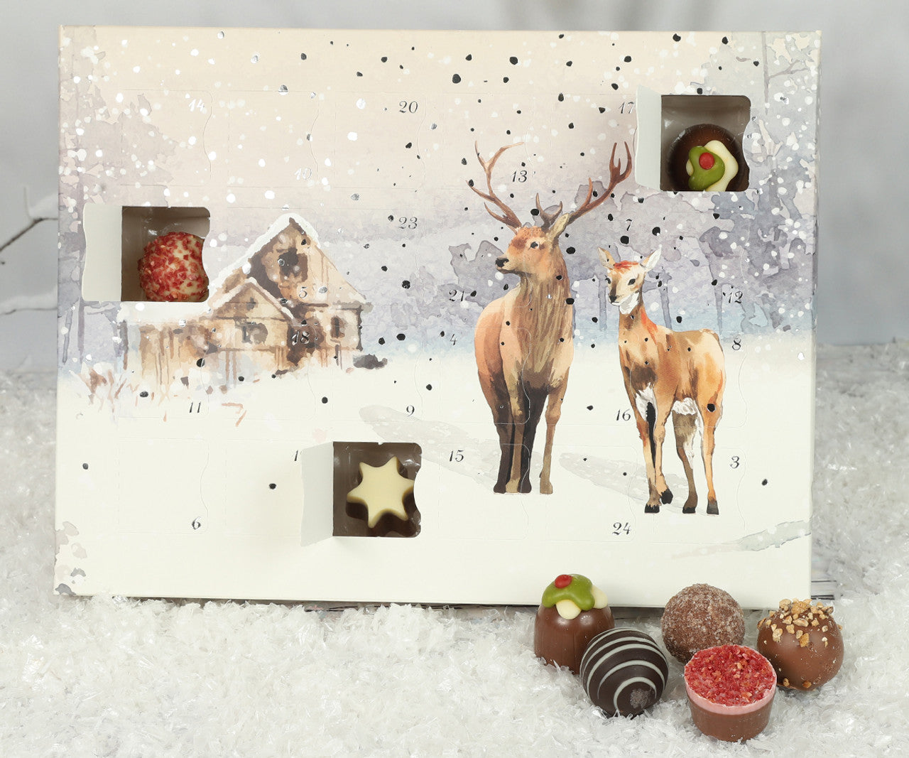 Luxury Winter Scene Advent Filled with 24 of the Finest Chocolates