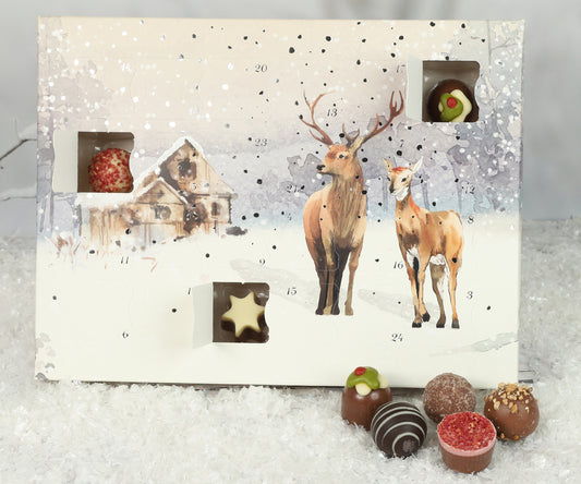 Luxury Winter Scene Advent Filled with 24 of the Finest Chocolates