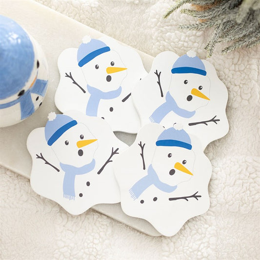 Melting Snowman Coaster Set