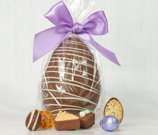 Luxury Thick Double Milk Chocolate Easter Egg Filled with the Finest Belgian Chocolates