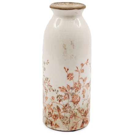 Floral Print Vase, 20cm