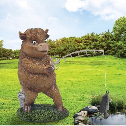 Highland Cow Fishing Ornament