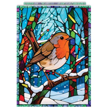 Light Up Robin LED Plaque, 21cm