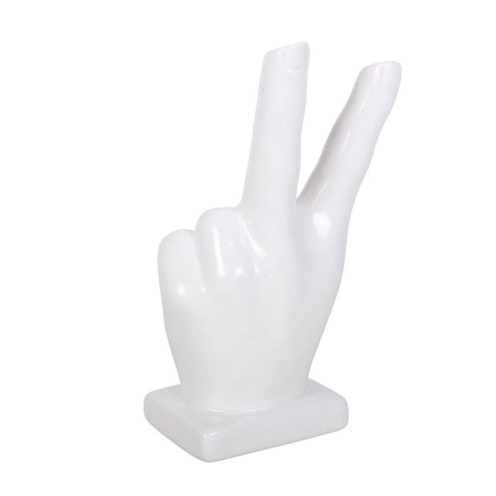 White Hand Ceramic Vase